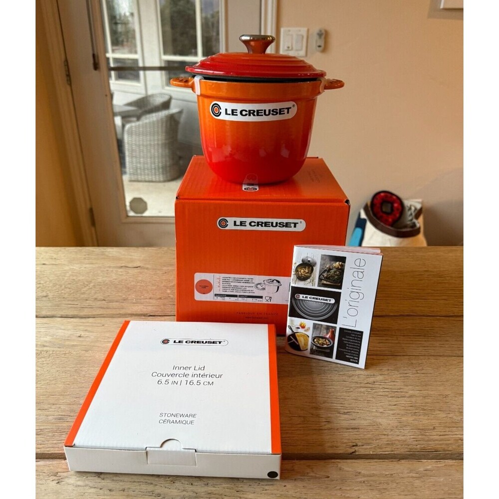 Le Creuset Enameled Cast Iron Rice Pot 18 cm 2.25 qt Flame Orange NEW